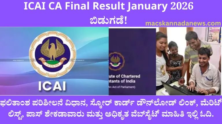 ICAI CA Final Result January 2026